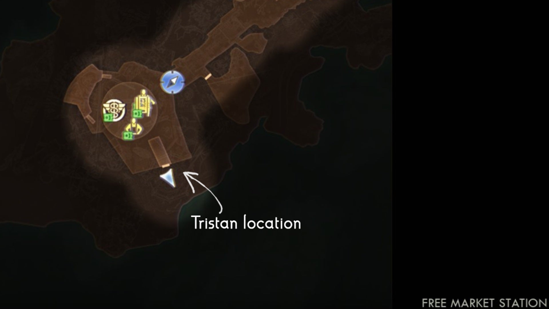A map showing Tristan's location in The Outer Worlds 2. - 13