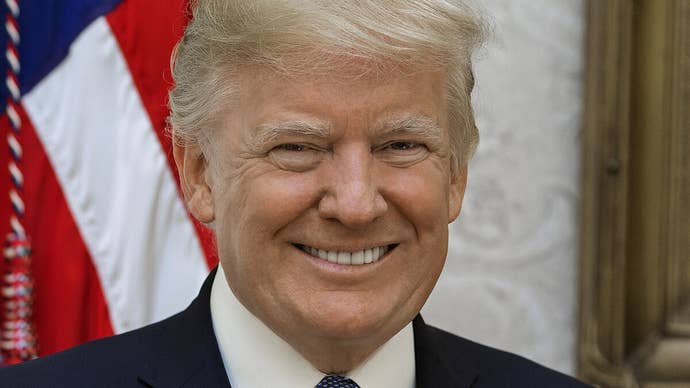 Promotional headshot of former President Trump