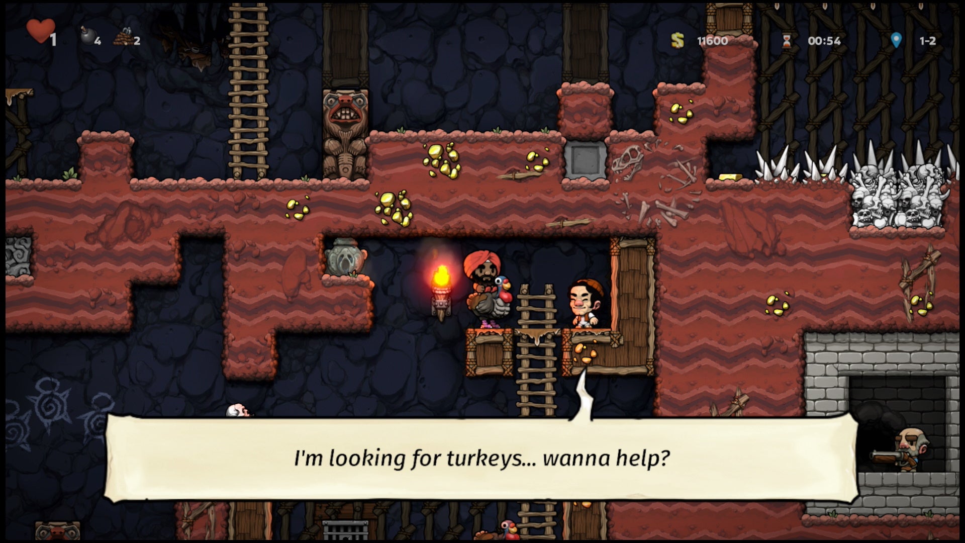 Spelunky 2 turkeys guide - how to tame turkeys, all uses