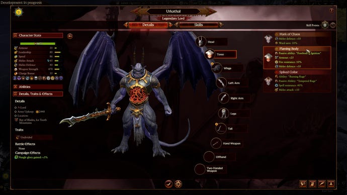 The black winged demon Urkathal in Total War: Warhammer 3