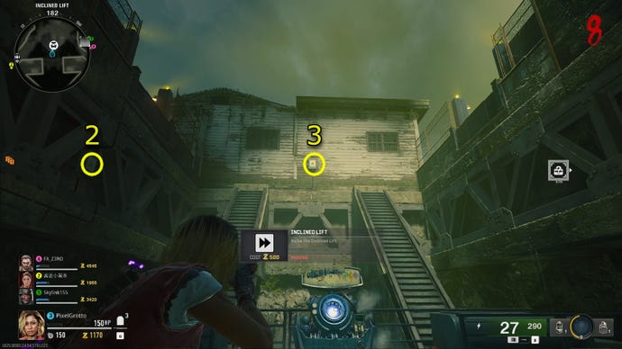 La segunda y tercera cajas eléctricas que deben dispararse en el mapa Black Ops 6 Zombies Terminus.