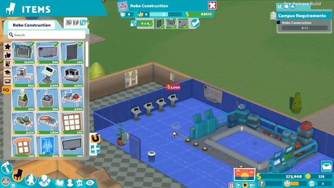 Building a Robotics lab in Two Point Campus.