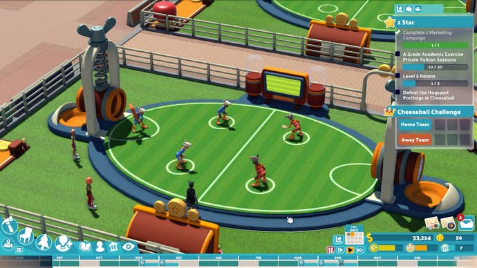 A game of cheeseball takes place in Two Point Campus.