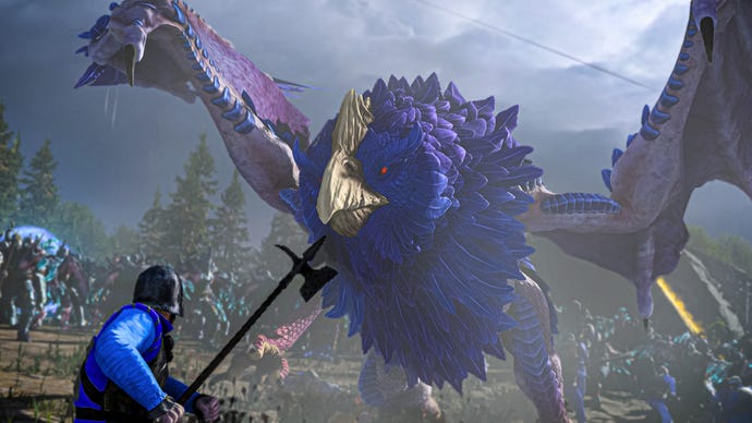 The Cockatrice, a huge avian monster from Total War: Warhammer 3.