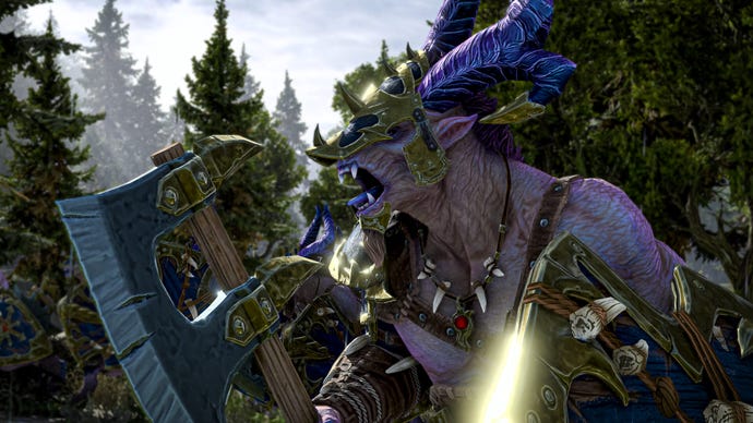 The Tzaangors, a mutant Beastman unit from Total War: Warhammer 3.