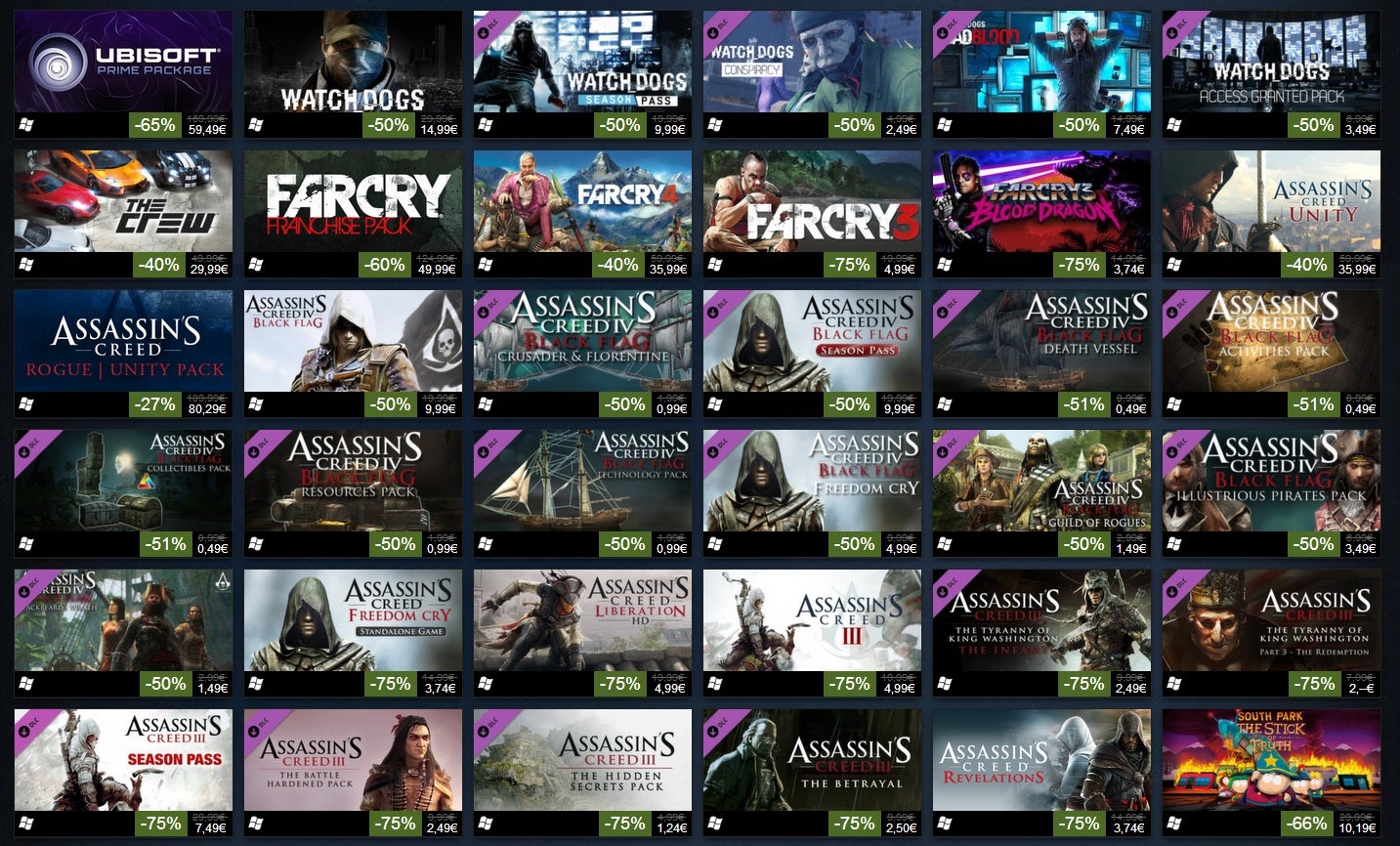 Ubisoft ataca o Steam com grandes promoções | Eurogamer.pt
