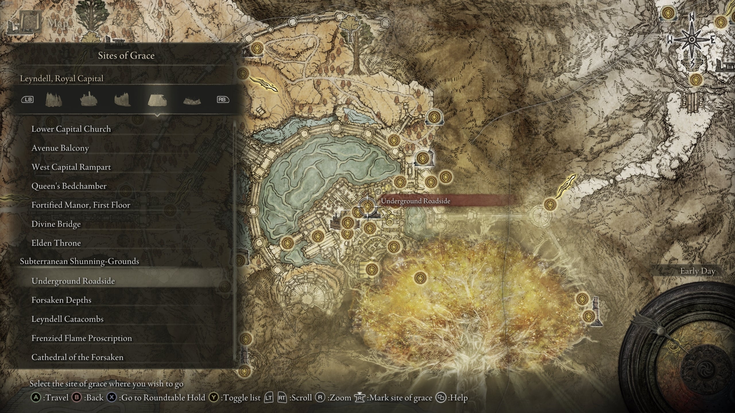 Underground Roadside Grace in Elden Ring