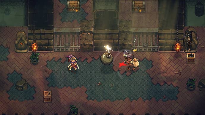 Two friends play tennis with a bomb in Undermine 2