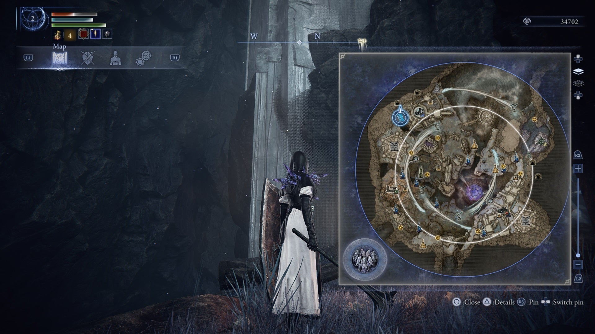 Undertaker stands at a point on the new Forsaken Hollows DLC Shifting Earth map in Elden Ring Nightreign. - 5