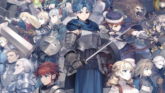 Artwork of Unicorn Overlord anime characters in a group