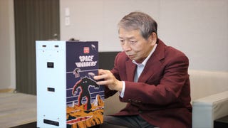 Tomohiro Nishikado playing his ¼ scale machine.