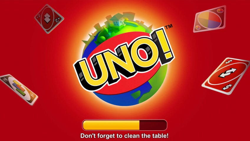 The loading screen for the Uno smartphone game that