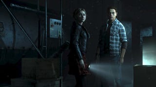 Hayden Panettiere and Rami Malek look into the dark in Until Dawn