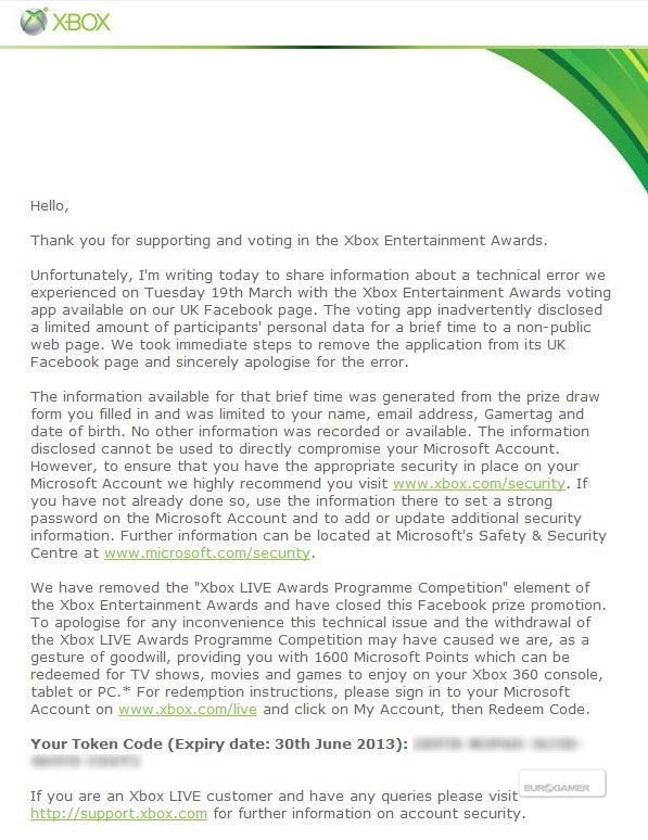 Microsoft hauls Xbox Entertainment Awards website offline after user ...