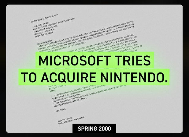 Microsoft reveals letter from that time it failed to buy Nintendo