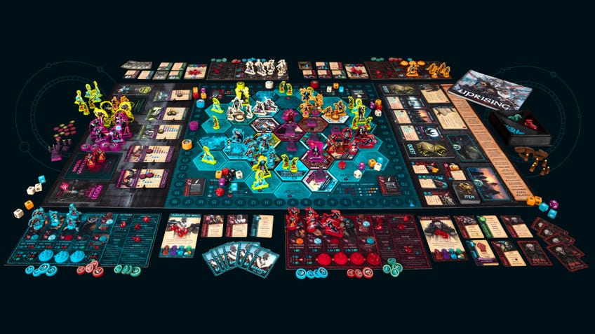Uprising: Curse of the Last Emperor board game layout