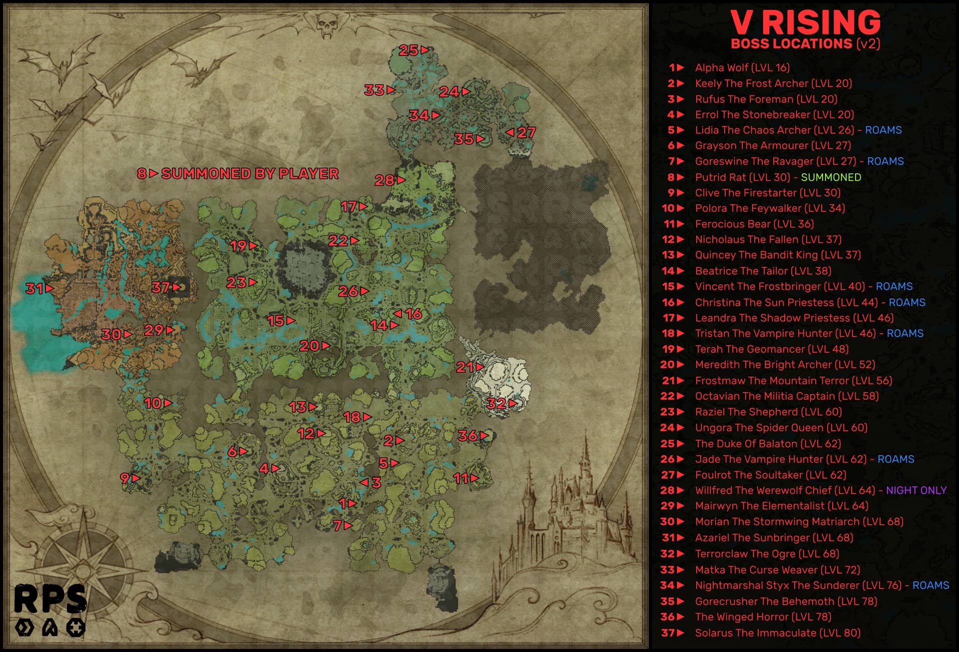 V Rising boss locations: Where to find every boss in V Rising | Rock ...