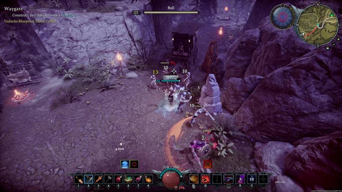 Fighting some bandits for their cargo in V Rising.