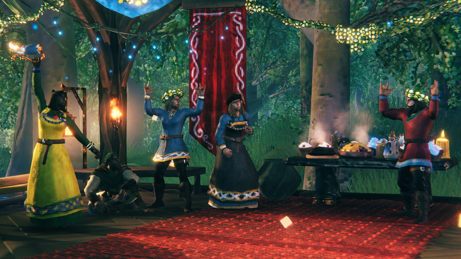 Valheim developers celebrate the game's fifth anniversary with flower garlands, sweetbread, and Steam Deck optimisations