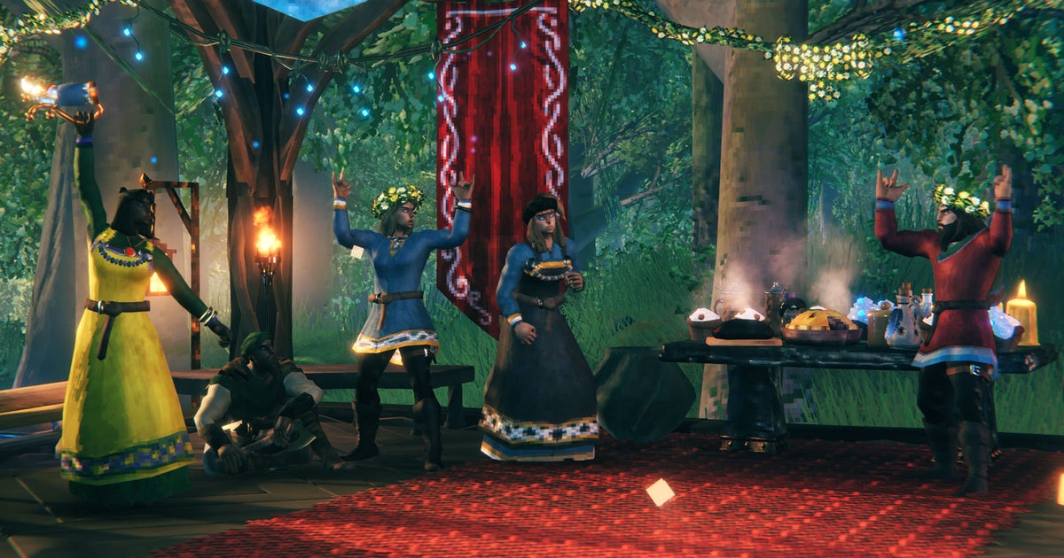 Valheim developers celebrate the game's fifth anniversary with flower garlands, sweetbread, and Steam Deck optimisations