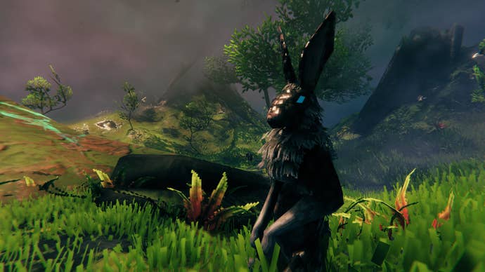 Valheim Mistlands update - a monkey in a lush grassy area