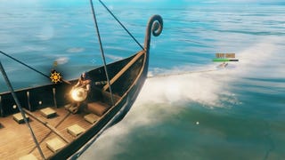 Valheim players are waterskiing with carts to transport items