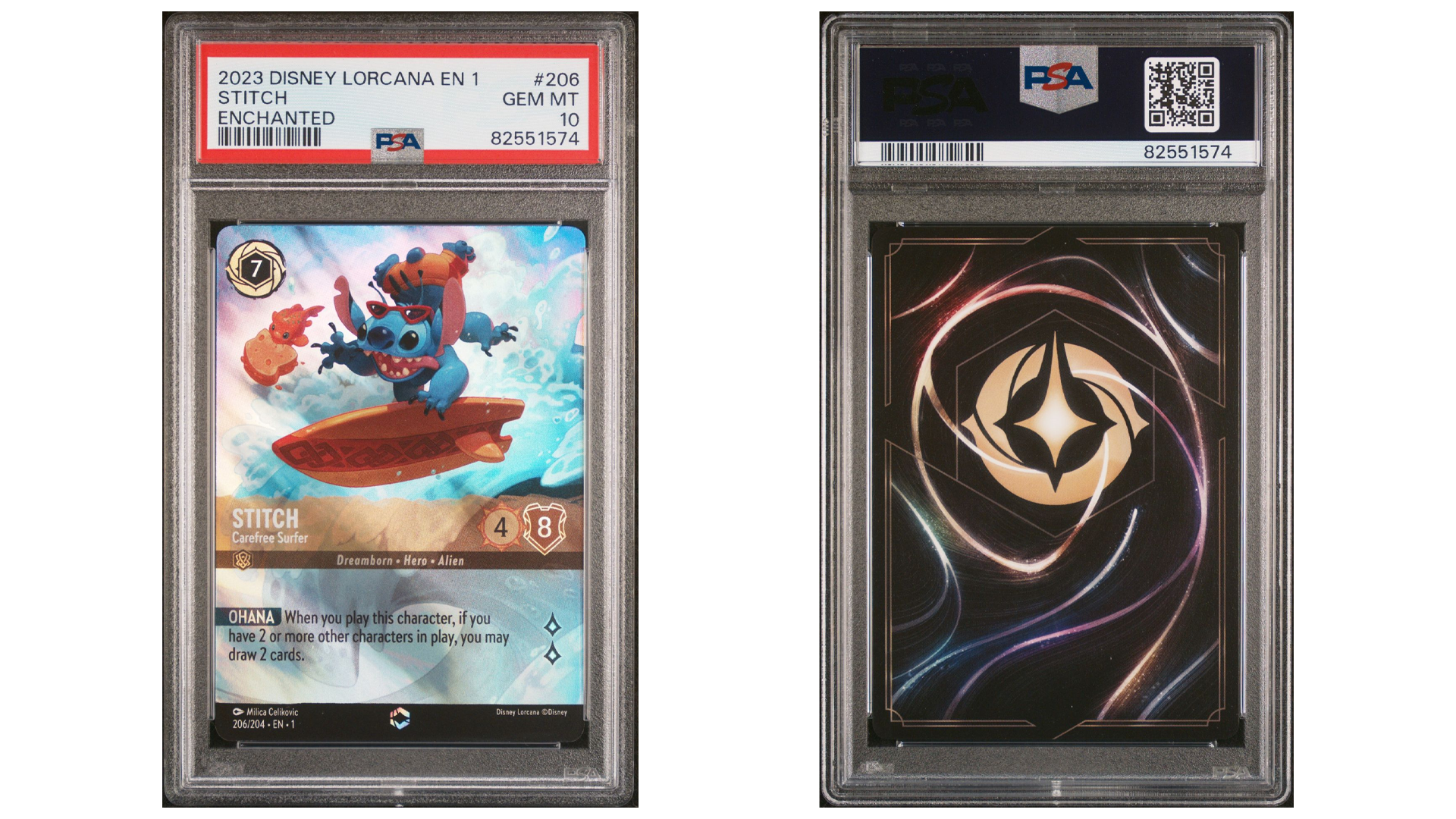 ディズニーロルカナスティッチエンチャンテッドPSA10