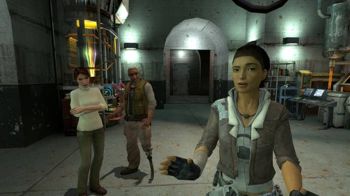A clump of Half-Life 2 characters looking similar they're explaining thing to you.