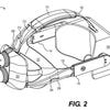 A from-the-back line drawing of a VR headset from a patent filing by Valve.
