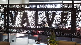 A wall sign for Valve in the company's Bellevue, Washington office.