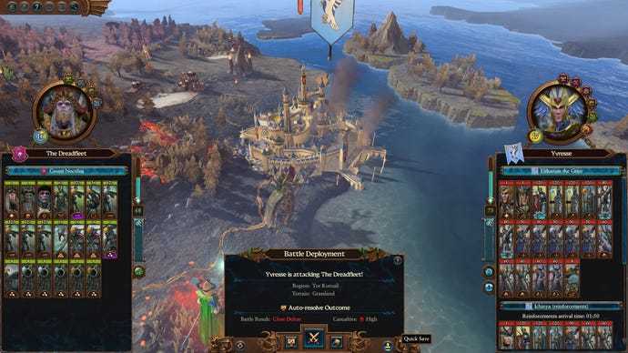 Noctilus vs Eltharion in Total War: Warhammer 3