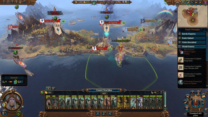 Noctilus escapes Ulthuan in Total War: Warhammer 3
