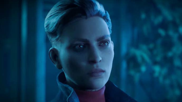A screenshot of Vampire: The Masquerade - Bloodlines 2 showing a female version of the game’s playable protagonist.