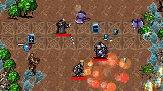 Vampire Survivors gameplay showing local couch co-op with three players