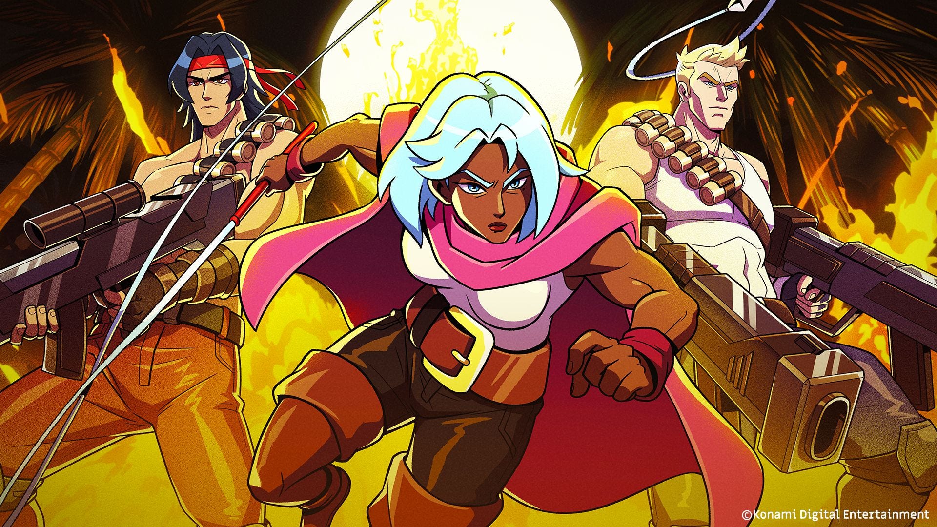 Vampire Survivors teams up with Contra for new DLC and fangs its way onto PlayStation consoles this summer