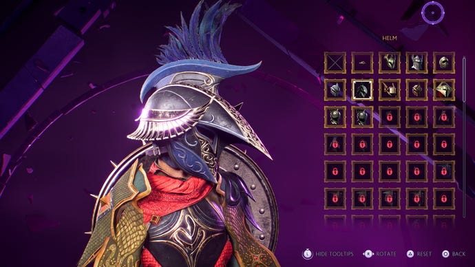 Lemari pakaian glamor di Dragon Age: The Veilguard.