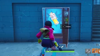 Fortnite: Search a chest, use a vending machine and a campfire