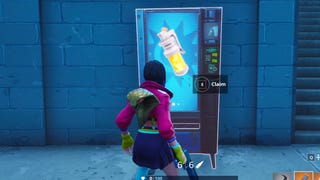 Fortnite: Search a chest, use a vending machine and a campfire
