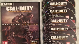 Versão PC de Call of Duty: Advanced Warfare com 6 DVDs de instalação