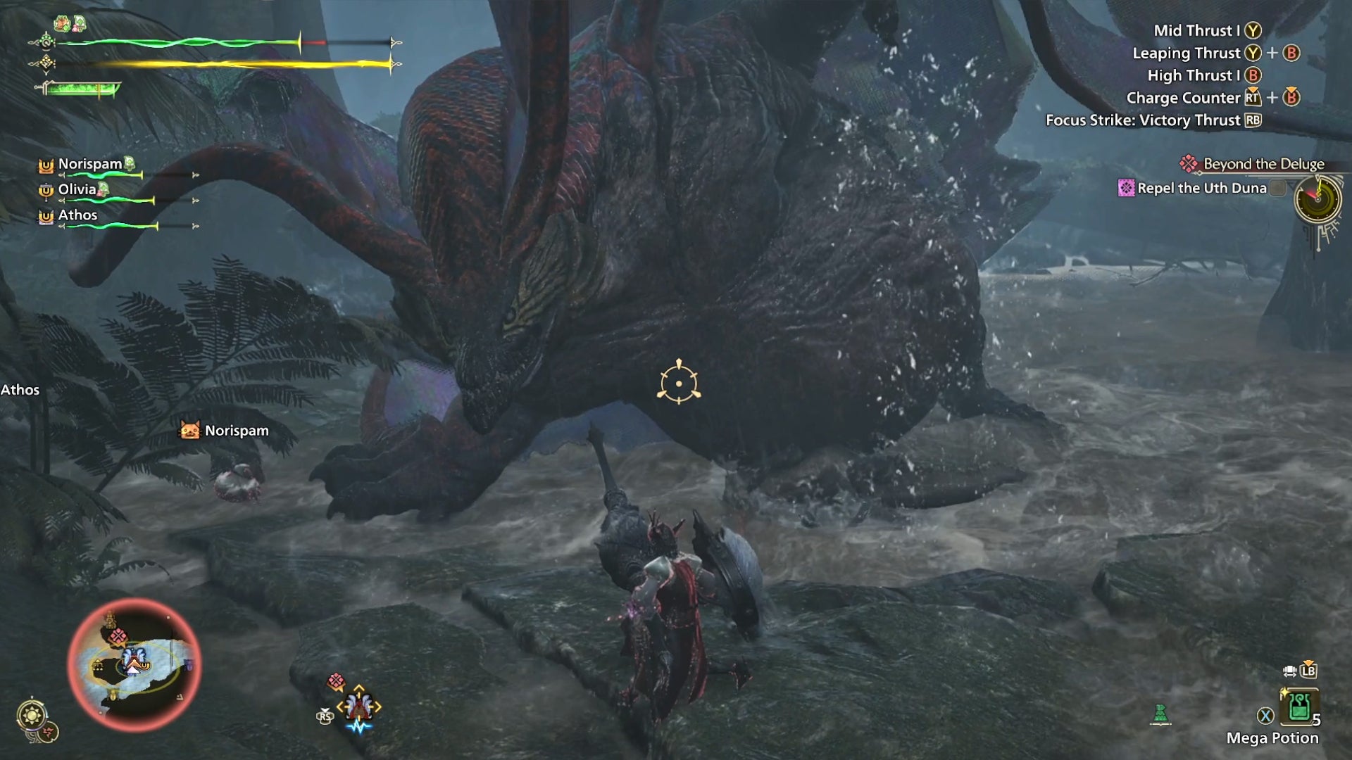 A hunter faces a raging Uth Duna head-on in Monster Hunter Wilds. - 6