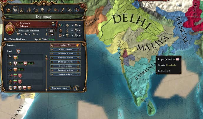 A map of India from Victoria 3.