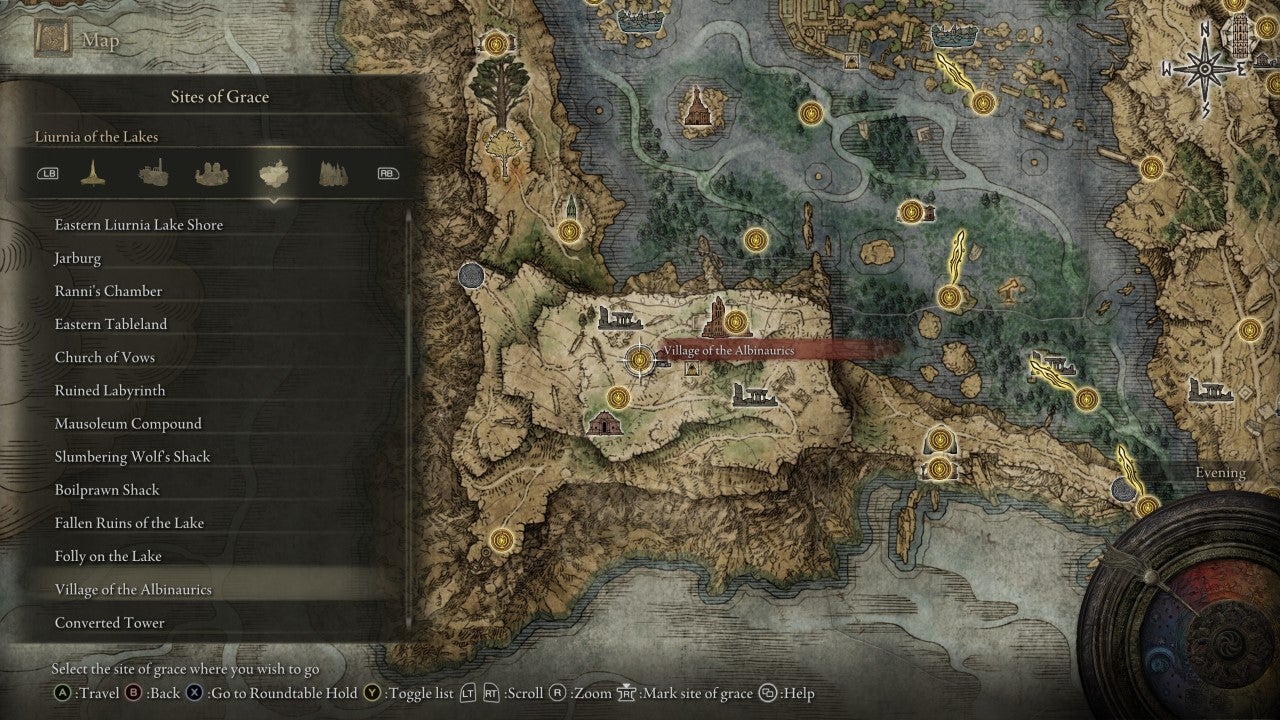 Village of the Albinaurics Grace in Elden Ring