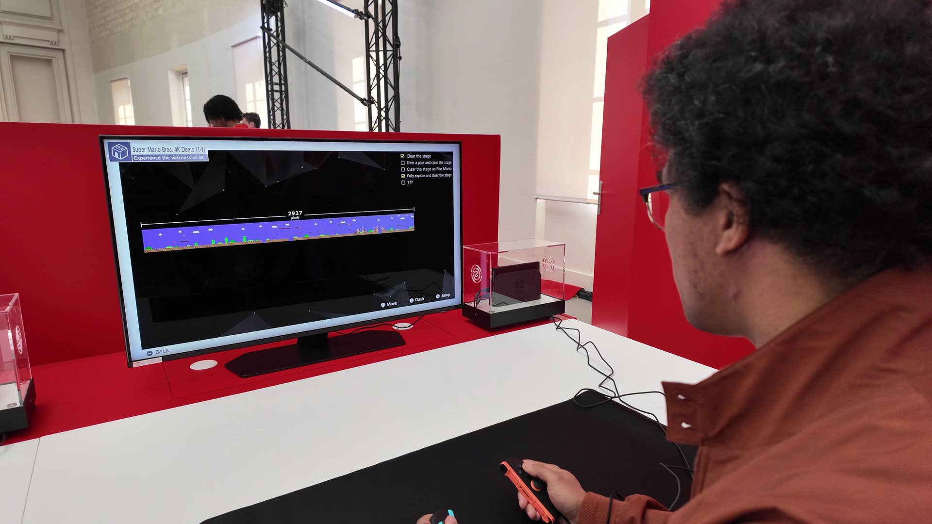 A man playing the Nintendo Switch 2