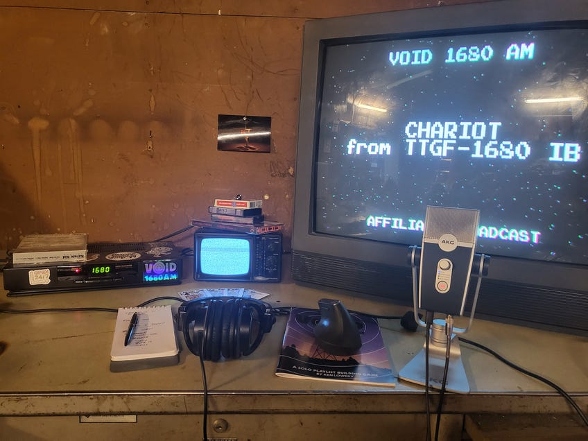 VOID 1680 AM broadcasting set up for the solo RPG