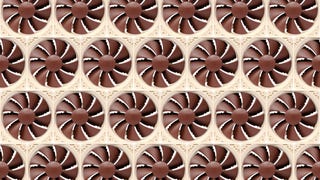 a tiled image of noctua nf-p12 case fans in brown and beige