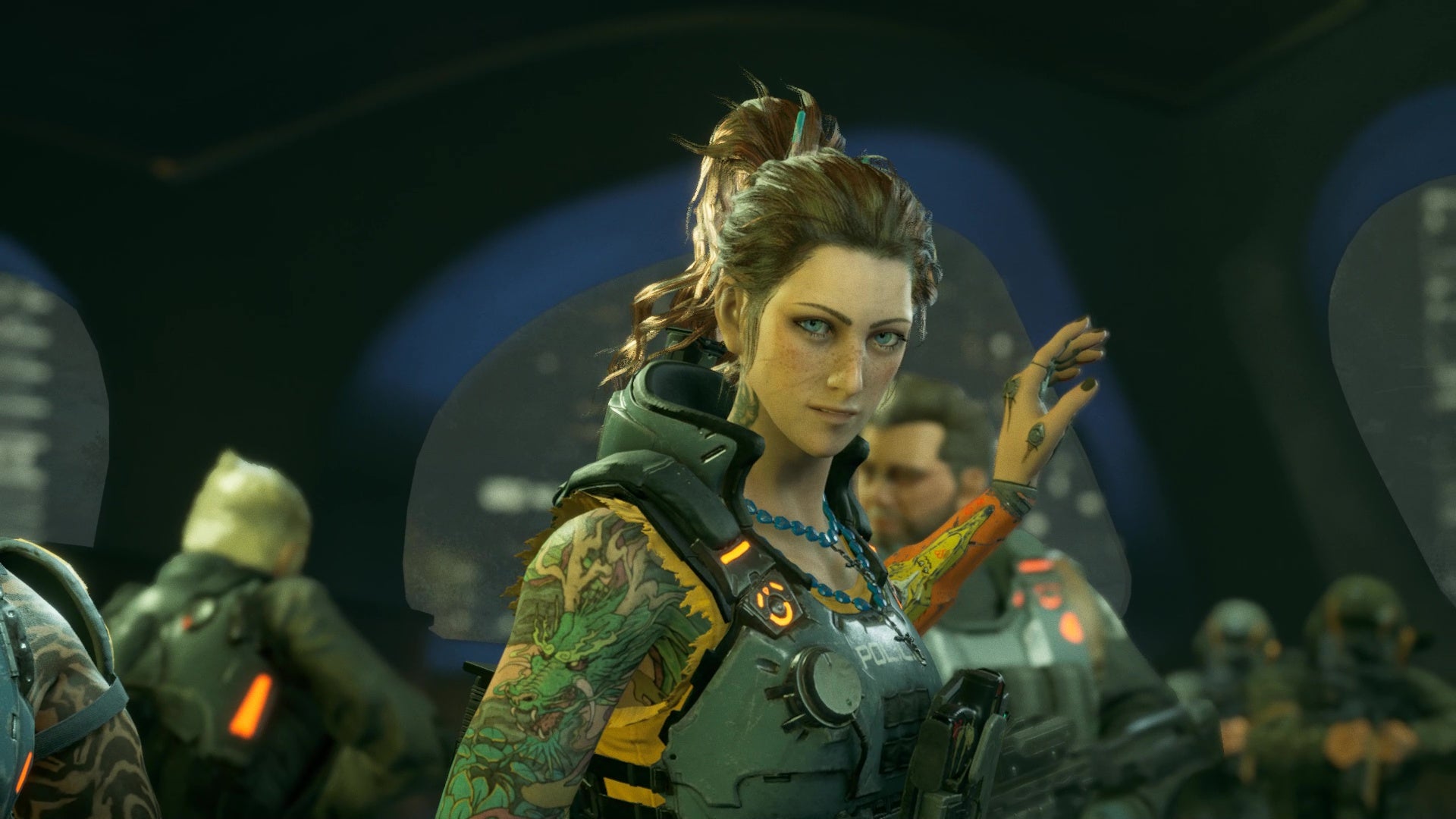 Stone holds calls for her teammates not to get involved as a mysterious enemy approaches off camera in Wanted: Dead. - 1