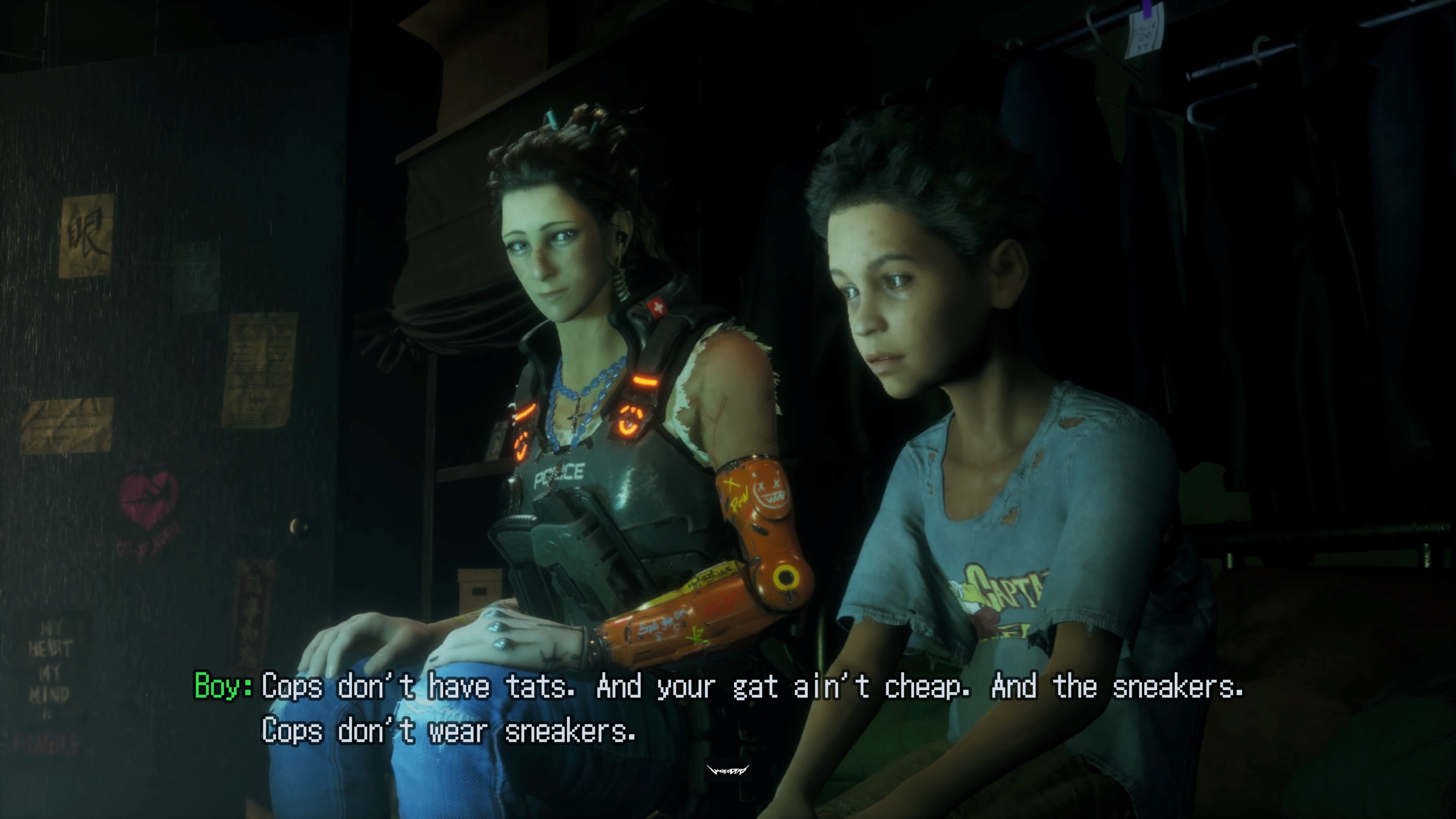 Wanted: Dead review - two characters chat about cops