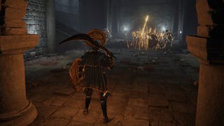 Spirits fighting each other in the War-Dead Catacombs in Elden Ring