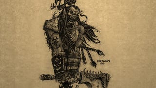 Artwork of an orc clutching an axe in Warcraft 2