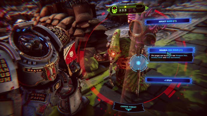 A Grey Knight targets an enemy in Warhammer 40K: Chaos Gate - Daemonhunters